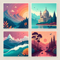 Dall e 3 style ai art template pack viral social