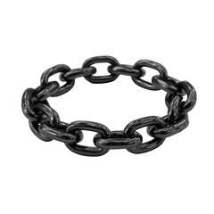 Obraz premium Black metal chain ring