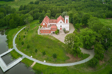 Castle and church in Gostynin, Poland.