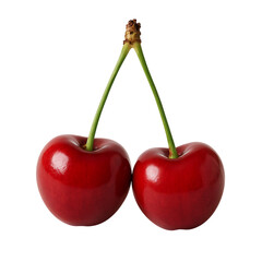 Fresh Cherry Fruit isolated on transparent background