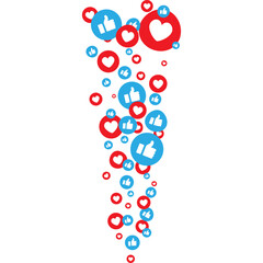 Social Media Like and Love Reaction