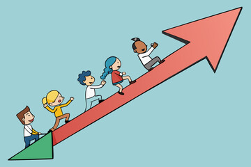 Obraz premium Teamwork and collaboration leading to success