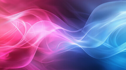 Fototapeta premium Dynamic and Vibrant Abstract Background with Colorful Pink, Blue, and White Light Waves Creating Sense of Motion and Energy, Featuring Smooth Curves and Bright Colors for Futuristic and Modern Feel