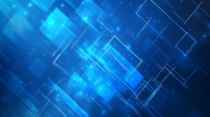 Obraz premium Abstract blue geometric quadrilateral background with modern business technology theme and digital grid pattern for innovation, networking, and futuristic data concepts