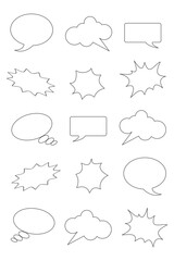 blank comic bubbles and element, comic effect shape with pop art style