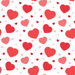 Cute red heart seamless pattern. Perfect for Valentine's day.	