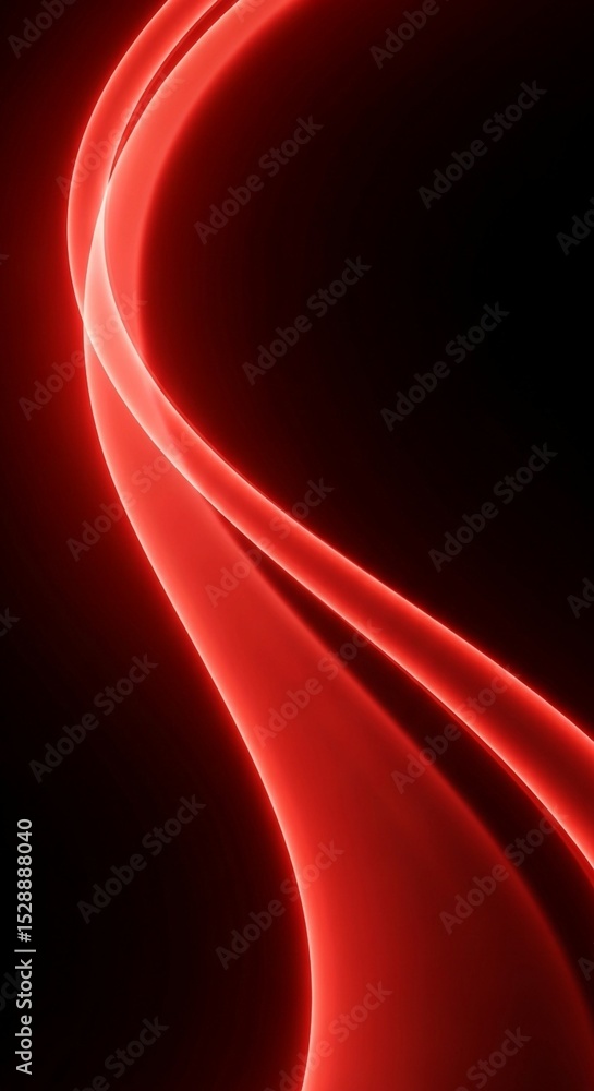 Poster glowing red energy waves on a deep black backdrop, creating a powerful and intense visual.