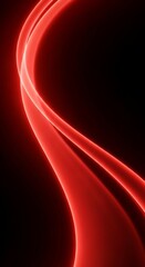 Glowing red energy waves on a deep black backdrop, creating a powerful and intense visual.
