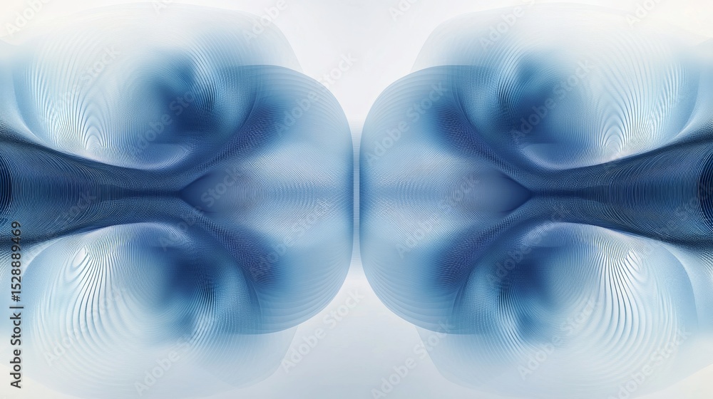 Poster blue geometric shapes forming abstract digital technology background with futuristic grid and light 