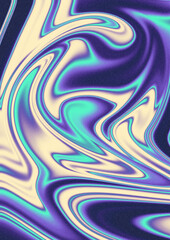 Abstract Purple and Teal Liquid Marble Swirl Background
