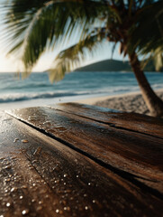 Fototapeta premium Table on the beach holiday