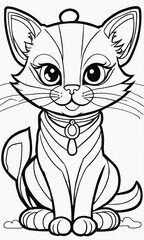 Fototapeta premium black and white cat