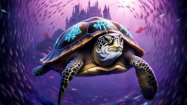 Mystical Sea Turtle Underwater Kingdom Adventure