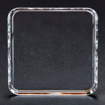 Clear Acrylic Sheet  Transparent Plastic Panel  Display  Showcase  Mockup  Template  Borde