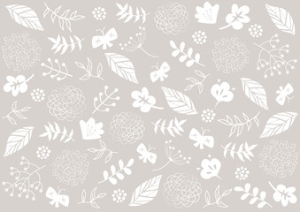 北欧風花柄パターン