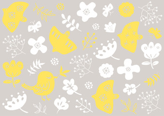 北欧風花柄パターン