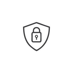 Data Protection Shield Icon for Cybersecurity Websites, Privacy Policy Materials, Information Safety Resources, Compliance Documentation, and Digital Security Services
