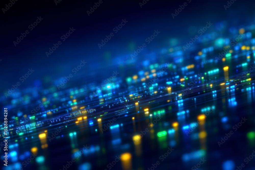 Poster abstract teal blue data stream tech background digital noise texture