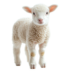 Fototapeta premium Lamb isolated on transparent background.