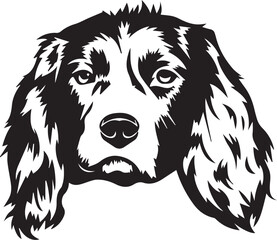 Fototapeta premium Print English Springer Spaniel Dog Head Vector Illustration