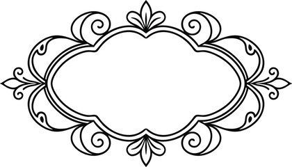 round frame with floral ornament