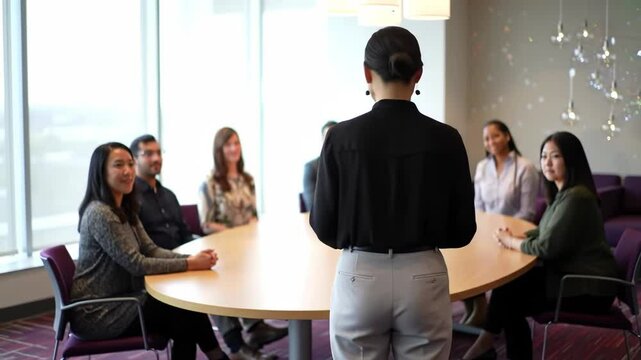 Diverse Team Meeting: Leadership and Collaboration