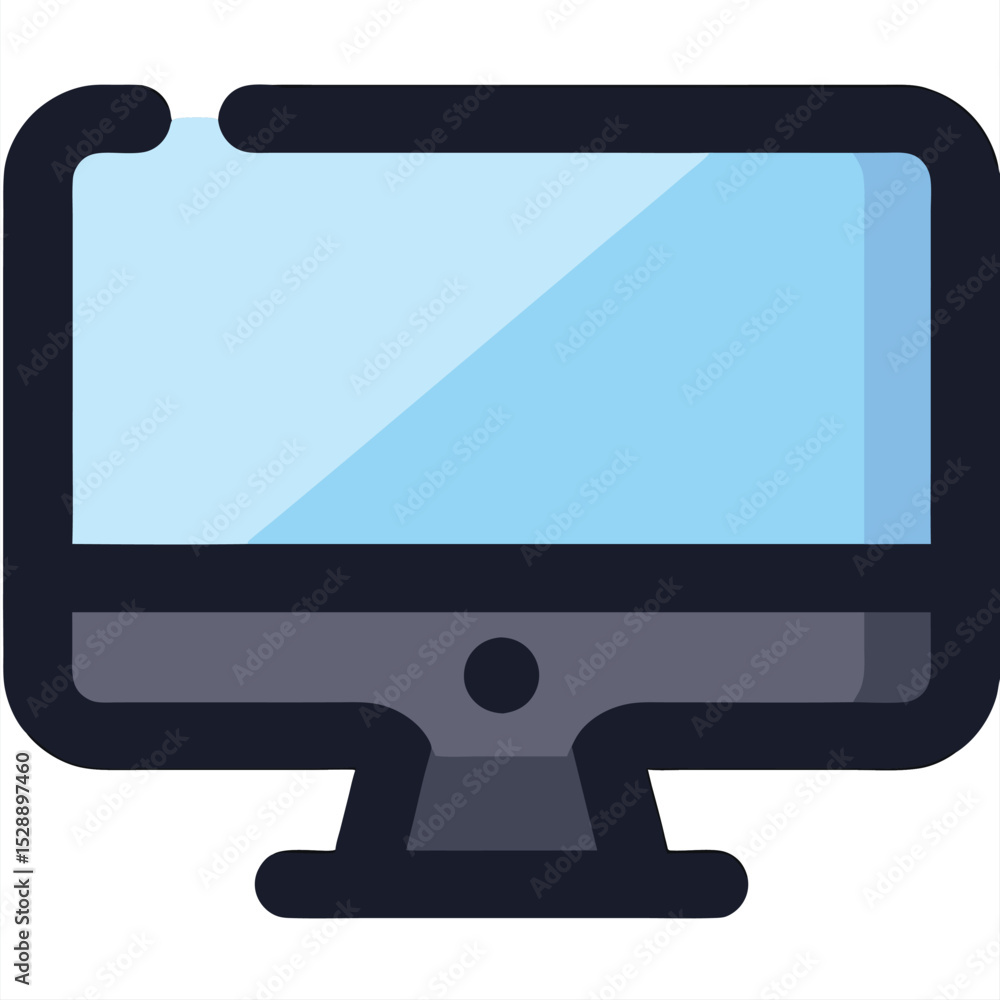 Poster modern desktop computer monitor display icon