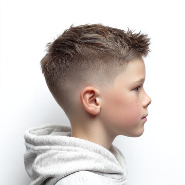 Boy haircut style trendy fade haircut for boys modern hairstyle for kids short hair cut for boys fashion