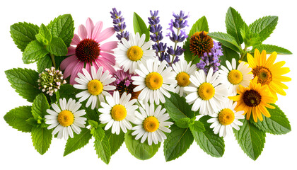 Medicinal Herbs Collection Transparent Background PNG