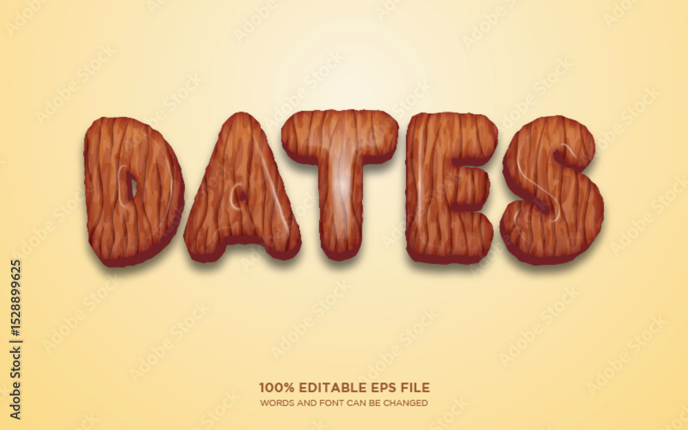 Poster dates 3d editable text style effect