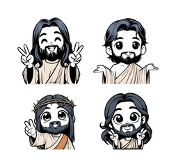 jesus christ - cute cartoon character (artwork 1)