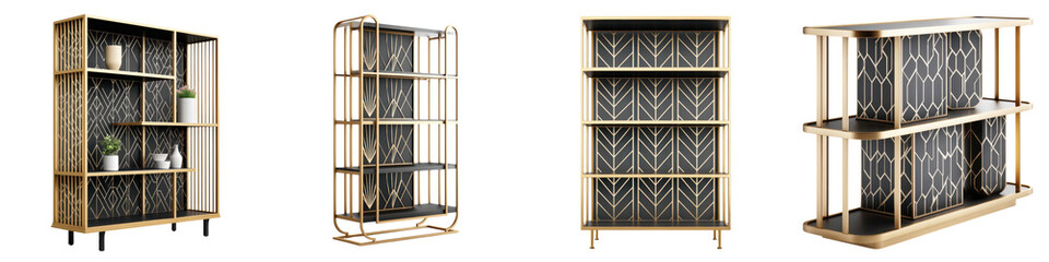 Obraz premium Modern and stylish display shelves for home or office decor