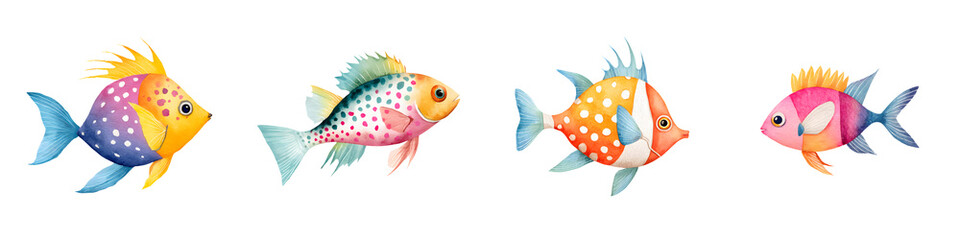 Fototapeta premium Vibrant and Playful Underwater Creatures