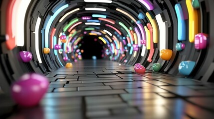 Abstract Colorful Tunnel