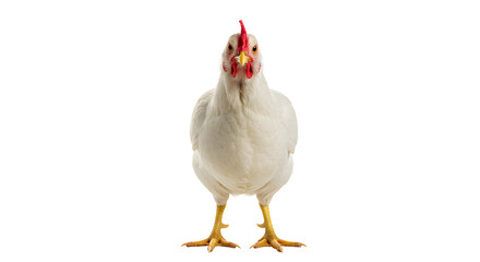 White Chicken isolated on transparent background
