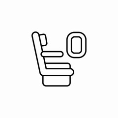 airplane seat icon sign vector