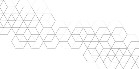 Technological white background. Abstract background of hexagons. Futuristic digital hi-technology banner. Vector illustration.