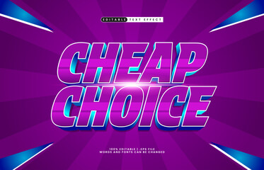 cheap choice editable text effect with a discount and sale text effect