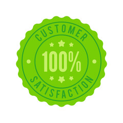 Vector Customer Satisfaction Badge Label