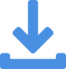 A blue downward arrow icon representing download or receive actions.
Hand-drawn with black outline, ideal for digital UI and file access.