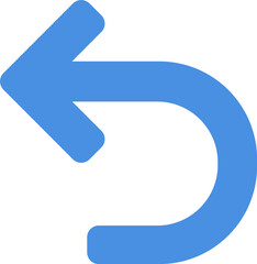 A curved left-pointing arrow icon representing undo or back action.
Ideal for user interfaces, editing tools, and navigation controls.