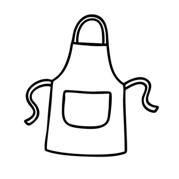 recommend clip art: エプロン　線画　手書き