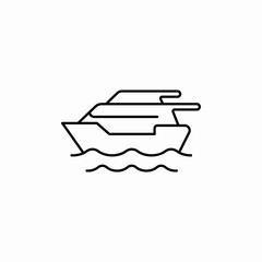 luxury boat icon sign vector