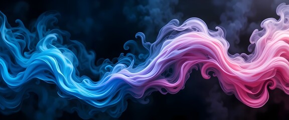 pink and blue smoke swirl transsexual flag colors
on black wide background