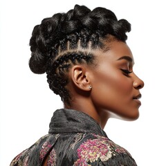 Explore braided hairstyles for black women: trendy updo styles and protective hair braiding ideas
