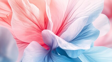 Delicate flower petals in soft pastel colors