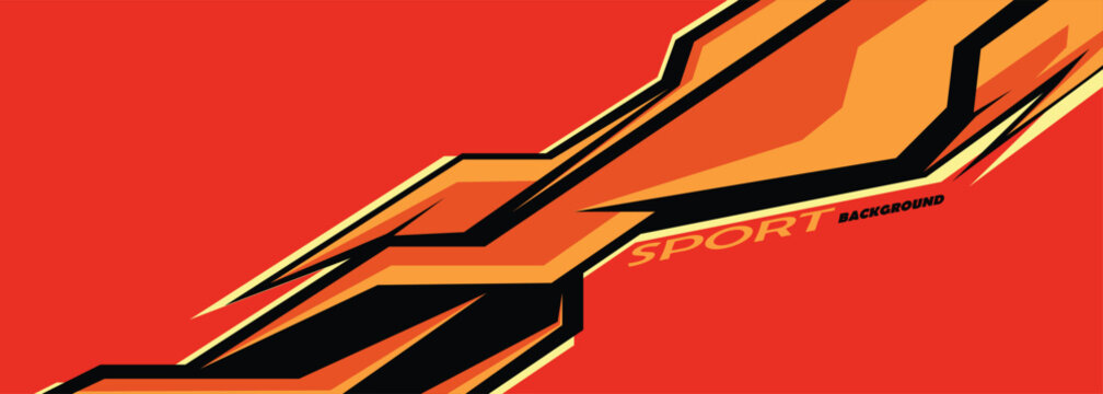 Abstract racing concept sport background design template vector