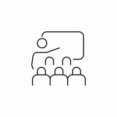 meeting presentation icon sign vector
