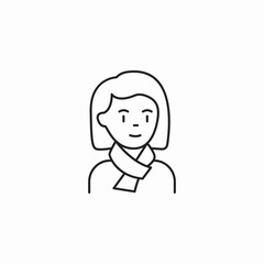 Fototapeta premium neck scarf icon sign vector