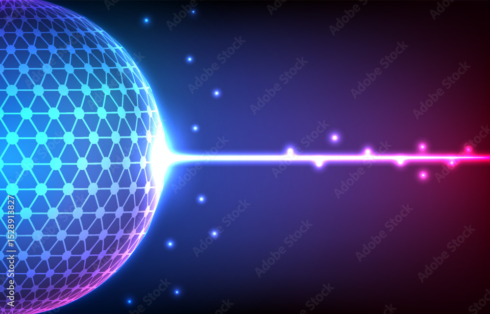 Aufkleber digital technology background. network futuristic online data cyber system wireless wifi map and wor